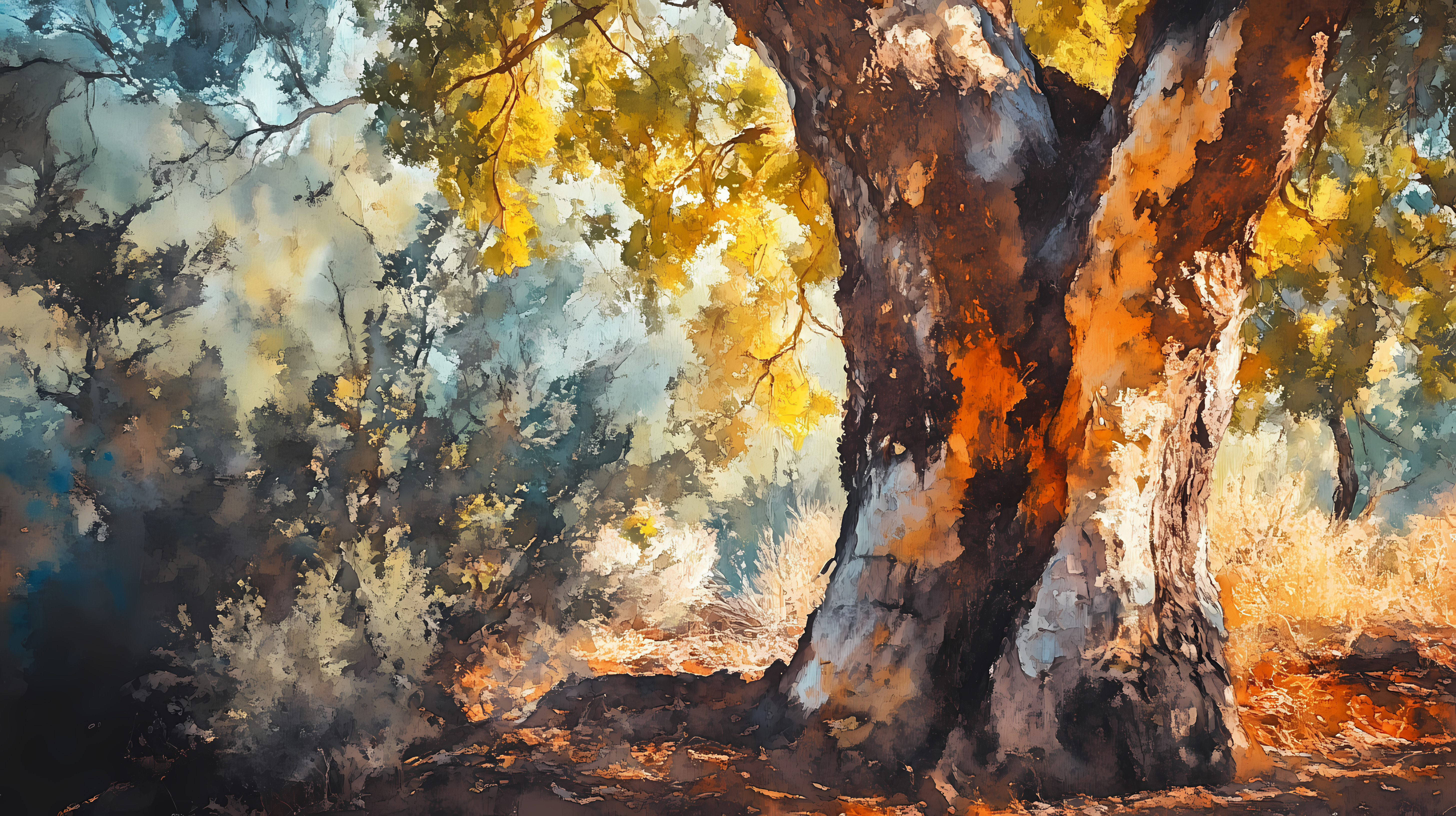 Australian Ironbark tree painting